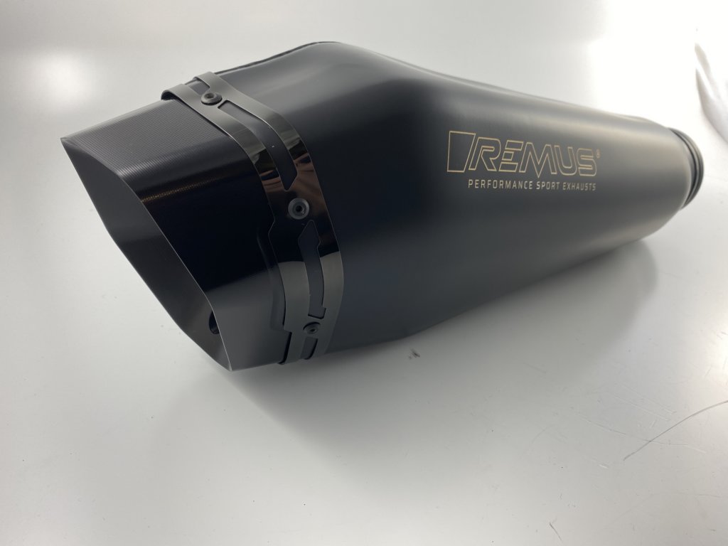 REMUS RS schwarz EG (nur Endschalldämpfer! Ohne Mittelrohr!), E-Nummer für Vespa GTS 300 HPE Euro4 und Euro5﻿