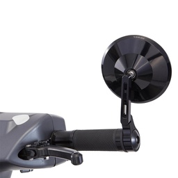 [MV301032] Lenkerendenspiegel MONTANA 2,  rechts oder links, rund, 102 mm  schwarz eloxiert, Aluminium  für Vespa ET/LX/LXV/S/GTS/GTS Super/GTV/GT 60/GT/GT L  Hebellänge 120mm, E-Prüfzeichen auf Glas,