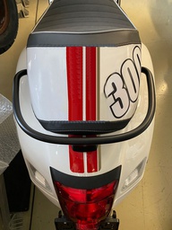 Sitzbank Mono Evolution MonoEvo "Racing Sixties Edition" weiss mit roten Streifen nisa﻿